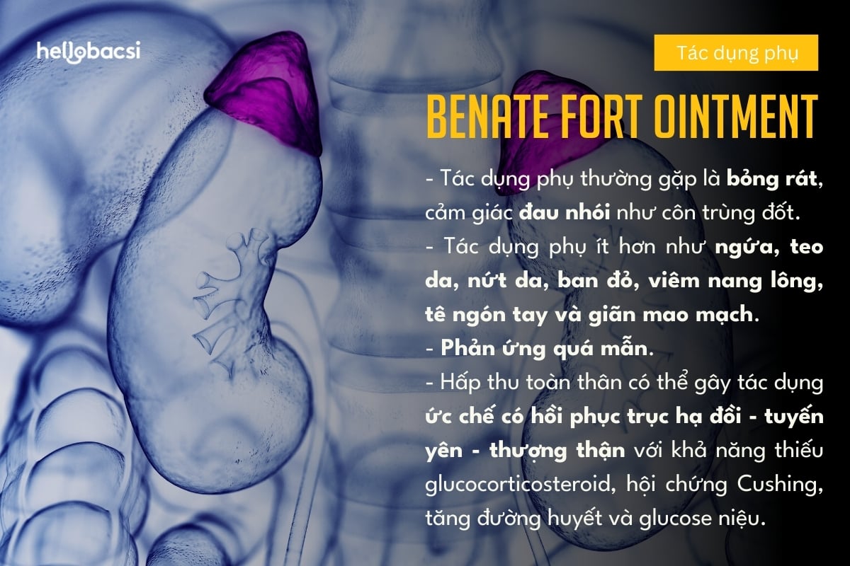 Benate fort ointment tác dụng phụ